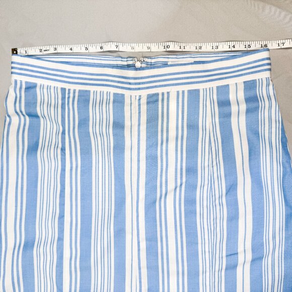 NWT Lemlem x H&M Collaboration Blue & White Striped Tencel Lyocell Skirt Size 10 - Picture 7 of 10